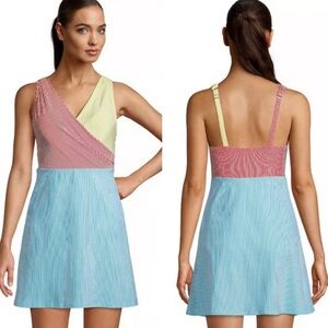 NWT Lands End Seersucker 1-Piece Swim Dress